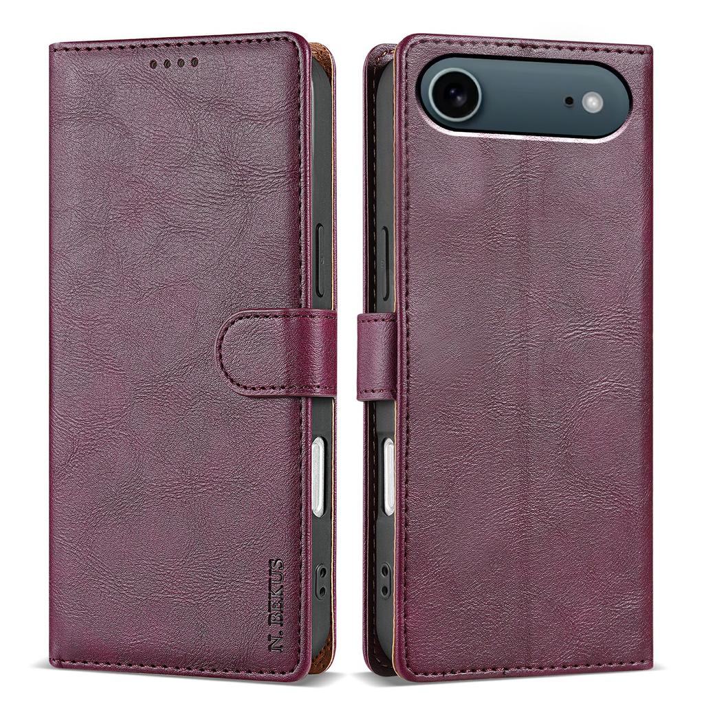 Pro iPhone 17 Pouzdro se stojánkem Air PU kůže Peněženka Kryt na telefon