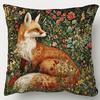 Vikama Vintage Forest Fox Pillowcase Machine Washable Home Decor Inspired By William Morris'S Dream Fox Suitable For Any Room