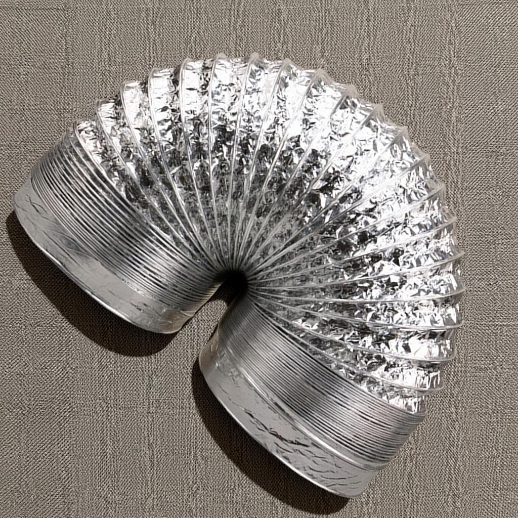 Tube Foil Aluminum Flexible Duct Air Ducting Vent Exhaust Hose Heating Cooling Ventilation