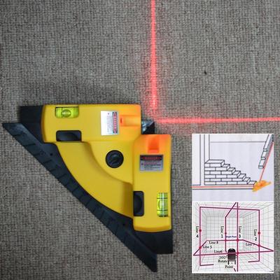 Piastrelle per pareti Piastrelle Misuratore di angolo laser da 90 gradi Piastrelle per piastrelle ad angolo retto Misuratore di linea per pavimenti Strumenti per piastrellatura Livellatore per piastrellatura