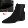 Fashion AIYUQI 2025 New Style Women's Chelsea Boots Genuine Leather Thick Heel Women Short Boots Large Size Pointed Toe Female Boots