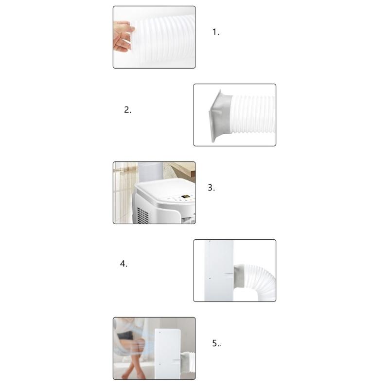 Exhaust Hose Coupler Connector Extender Portable Air Condition-Support Clockwise Counter Threads Hose Coupling Extension