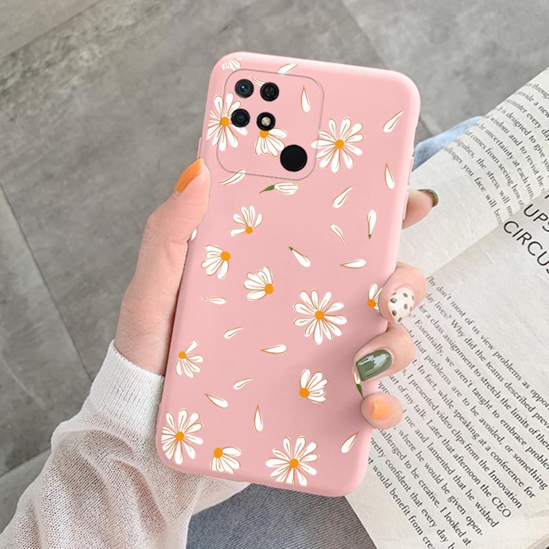 Für Redmi 10C 10 C 10A Hülle Funda Vintage Blumen Blätter Schutzhülle Weiche Capa Für Xiaomi Redmi 10C 13C 14C Bumper Case