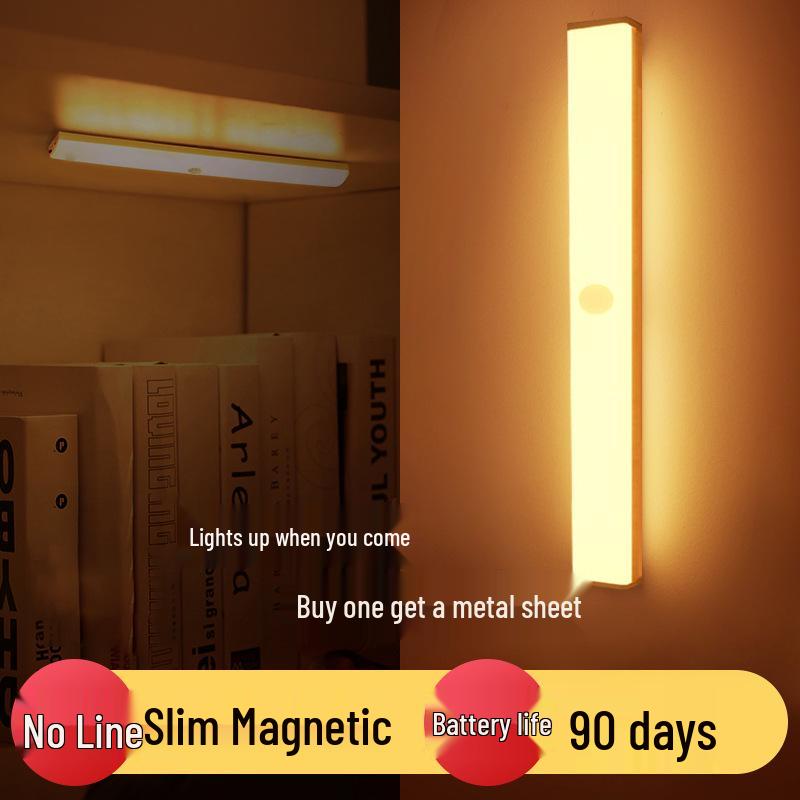 Ultra-thin Rechargeable LED Motion Sensor Night Light for Bedroom and Hallway