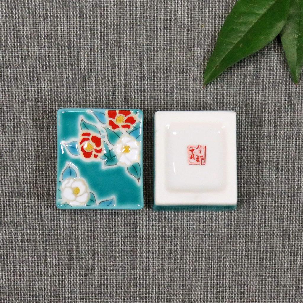 Stylish Kutani Ware Chopstick Rest Pair Camellia Made In Japan Set, Design, Ceramic,