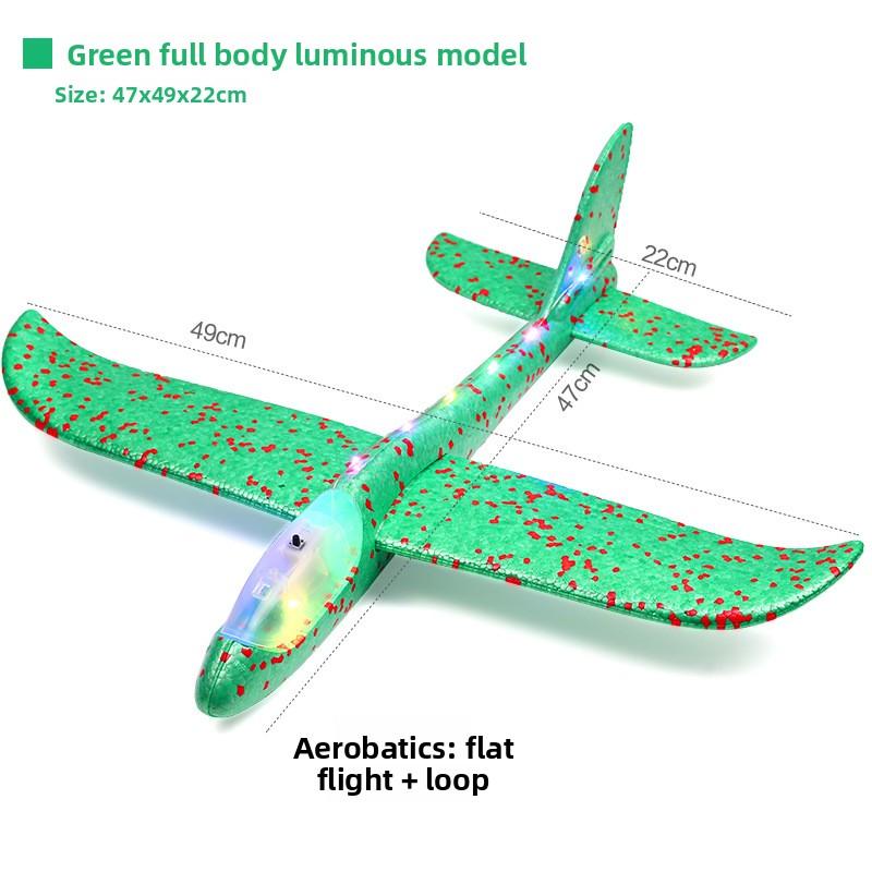 Foam Aircraft Luminous Toy Hand Throw Aircraft Model Children Glider Activity Ground Marketing