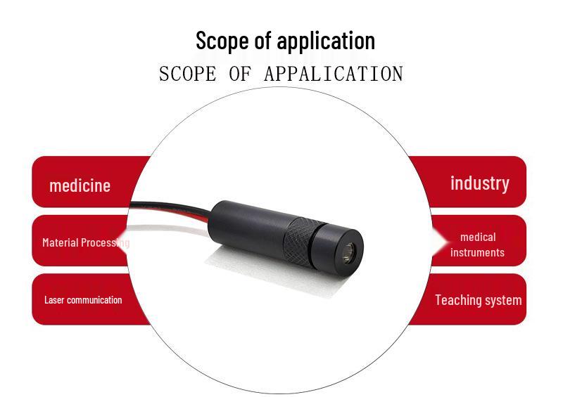 8x30mm 635nm 10mW Red Line Laser Module with Adjustable Focus and Locking Ring