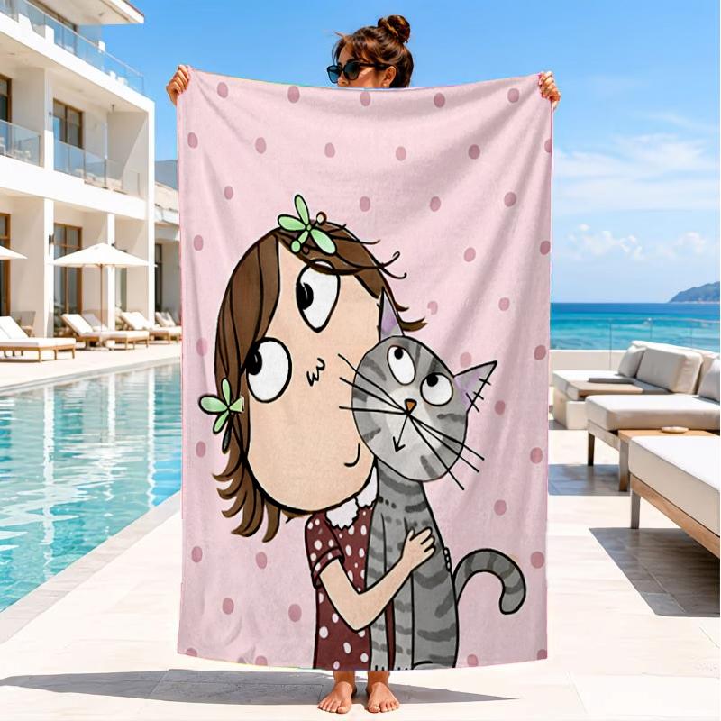 Lola Adventure Beach Towel, Super Soft Microfiber, Perfect Gift for Her/Him, Birthday, for Pool, Beach, Travel, Decor Beach Party