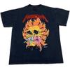 Vintage 1994 Metallica Pushead Flaming Skull Flower Heart Band Shirt Reprint Unisex T-Shirt