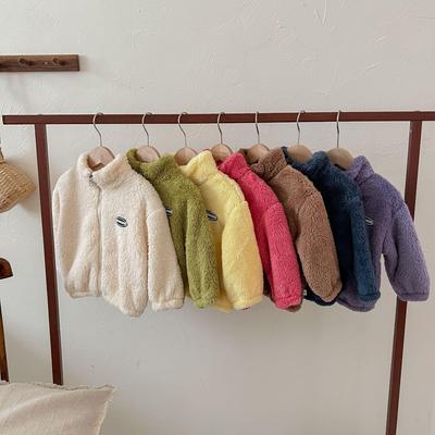 Veste en flanelle pour enfants: Polaire Corail Colorée, Couleur Unie, Doublée Polaire pour Garçons et Filles - Idéale pour l'Automne et l'Hiver