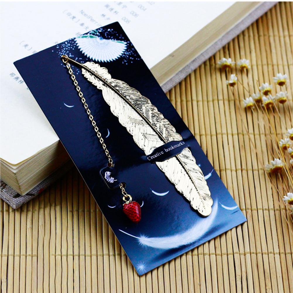 Cute Cartoon Bookmark Design of Metal Feather Bookmarks Promotional Gift