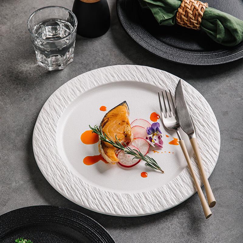 ZISIZ Rock Texture Western Dinner Plate