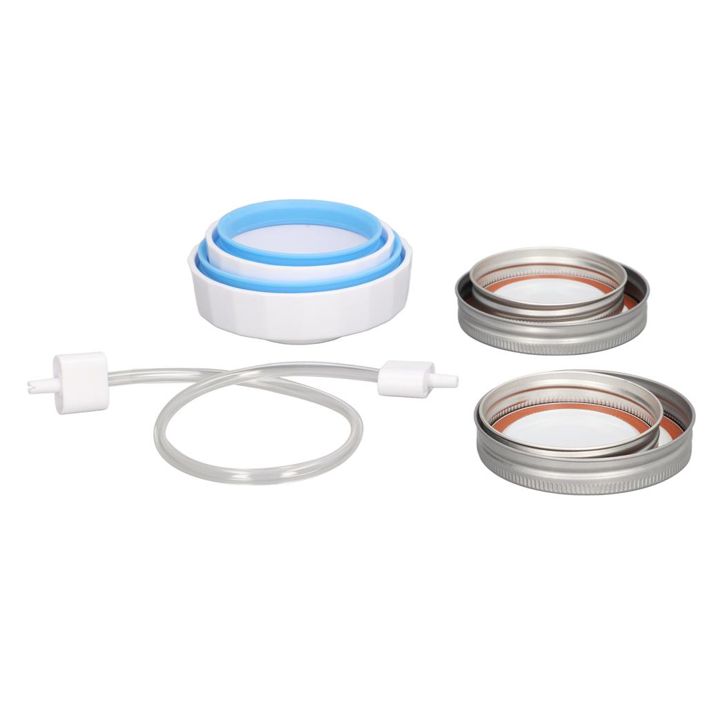 Mason Jar Vacuum Sealer Kit Jar Vacuum Sealing Accessory with Hose Lid Manual Portable Vacuum Pump
