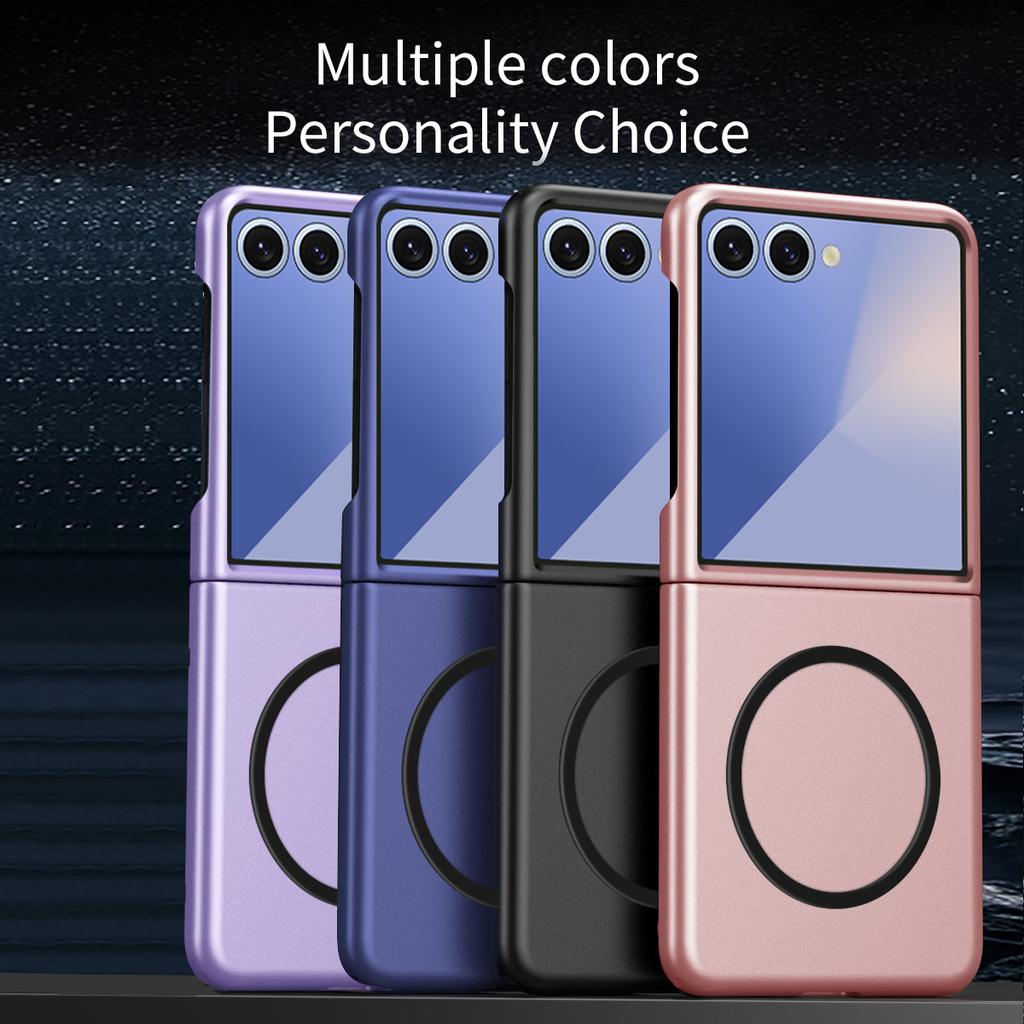 For Samsung Galaxy Z Flip7 5G Magnetic Case Skin-Touch Matte Hard PC Phone Cover