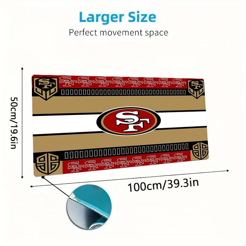 San Francisco 49ers Color Mouse Pad Large Gaming Table Cushion Non-slip Laptop Tablet Big Mousepad XXL Mat Mini PC Playmat With Lock edge