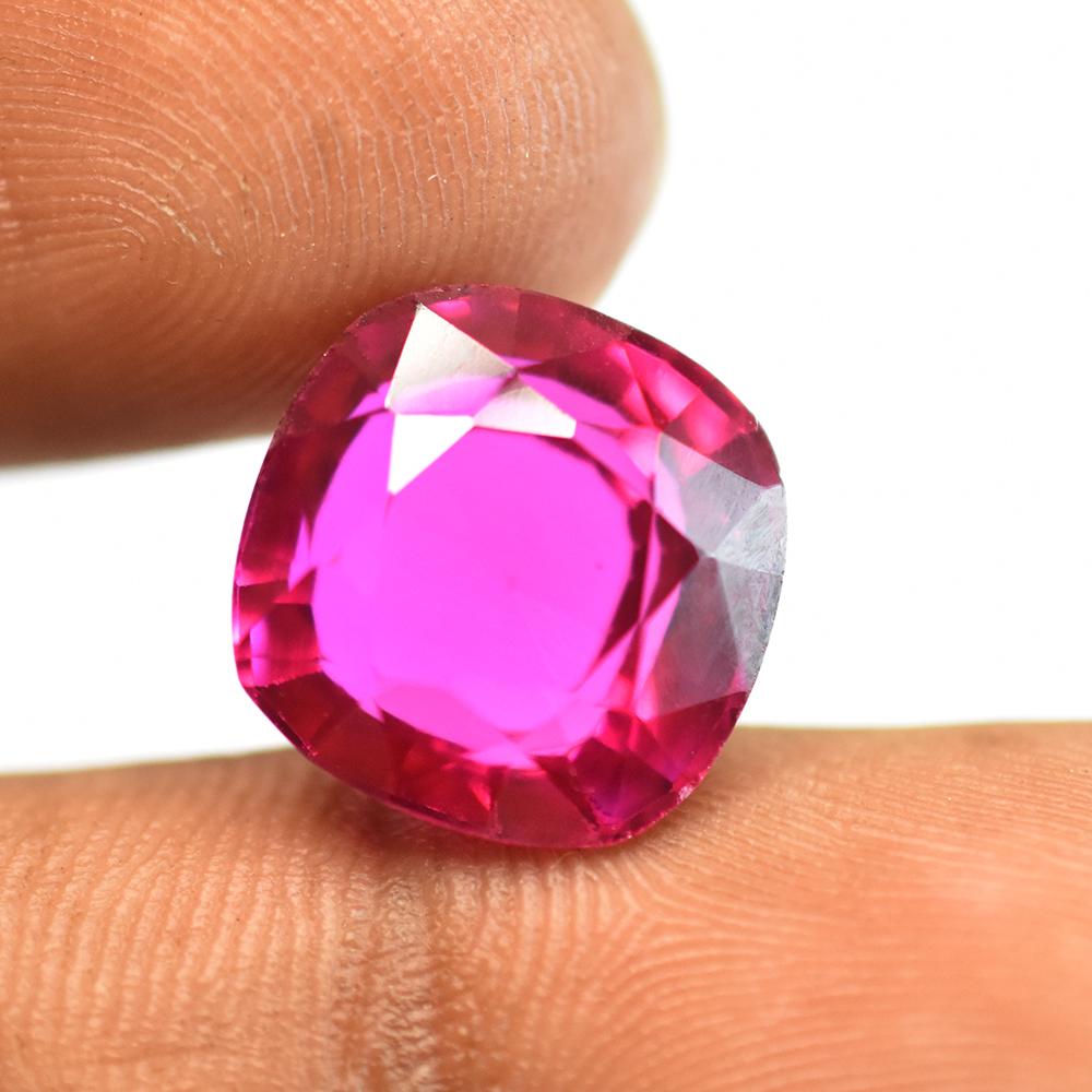 Pink Tourmaline Natural Loose Gemstone 12.35 Ct Certified Square Cut