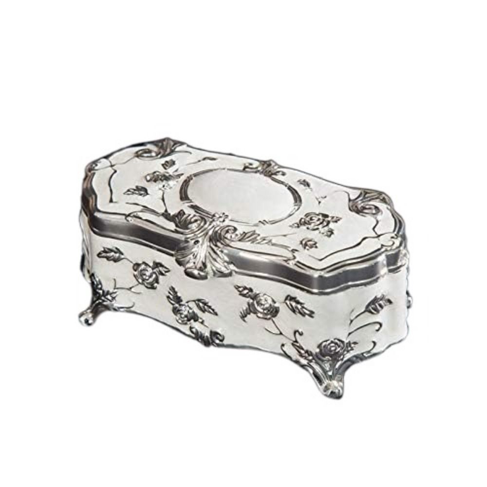 Zinc Zinc Zinc Alloy Jewelry Storage Box Vintage Trinket Case Luxury Treasure Chest  Ring