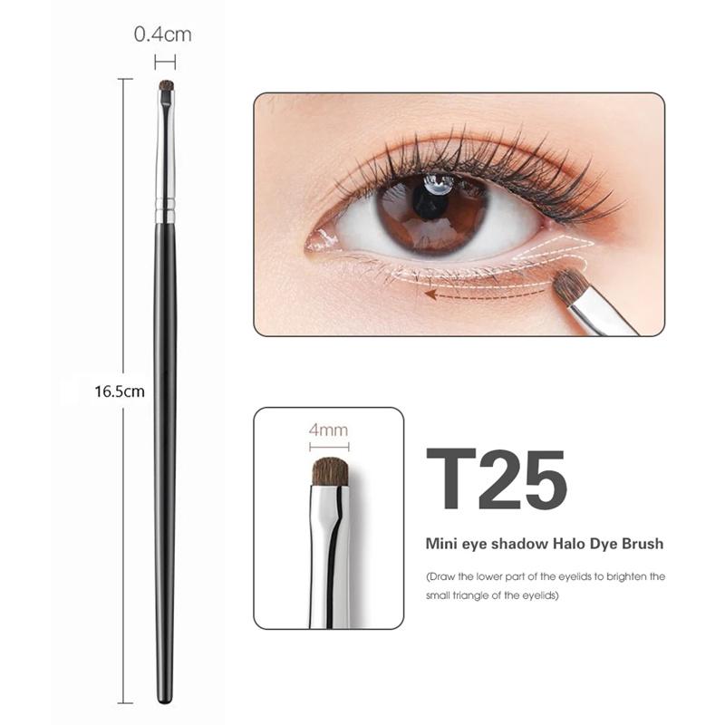 4 Stück Feine Lidschattenpinsel Verwischen Präzision Eyeliner Verwischen Make-up Pinsel Augenlid Highlighter Liegender Seidenwurm Make-up Pinsel Werkzeuge