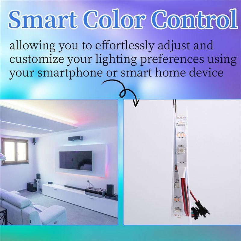 

LED Magic Light With Full Color 5V Built-In Light Strip Smart Color Soft LED Light Atmosphere Decorative Light 30 Light White 30 Light