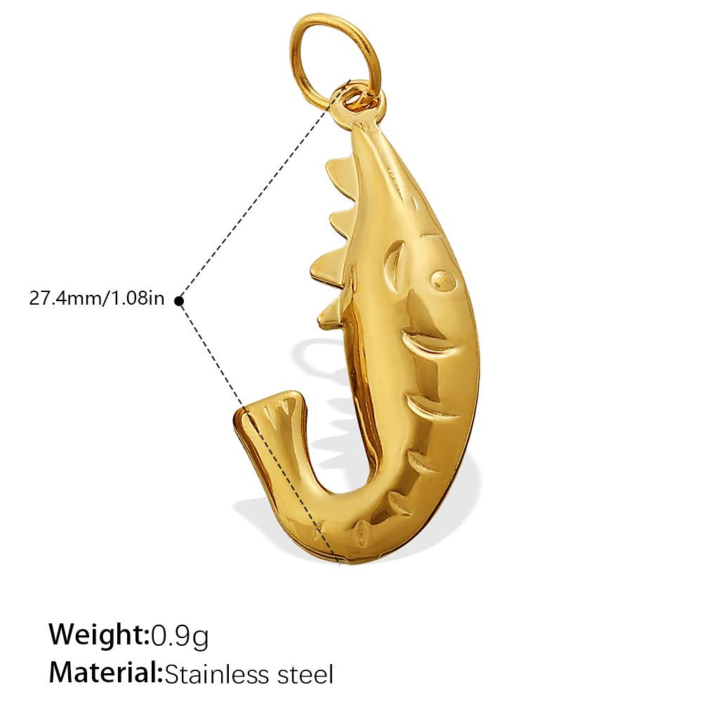 Позолоченная нержавеющая сталь 18 карат, кулон Осьминог Кит - Легкая роскошь, Морской аксессуар для ожерелья/браслета