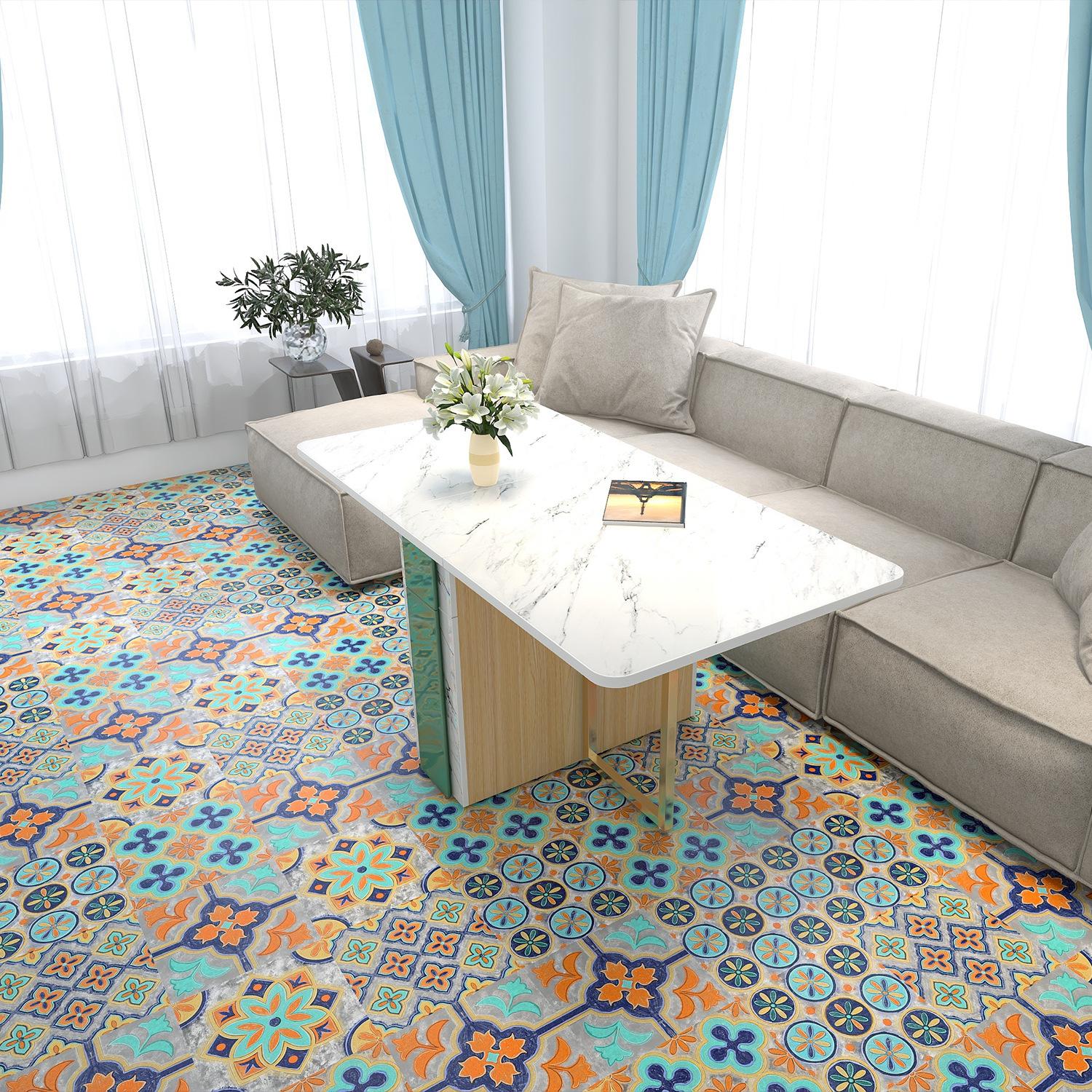 

Утолщенная напольная плитка с кожурой и приклеиванием, виниловый пол, водонепроницаемая нескользящая виниловая плитка, съемные наклейки, плитка для кухни, гостиной, спальни, ванной комнаты 20×20CM×5pcs