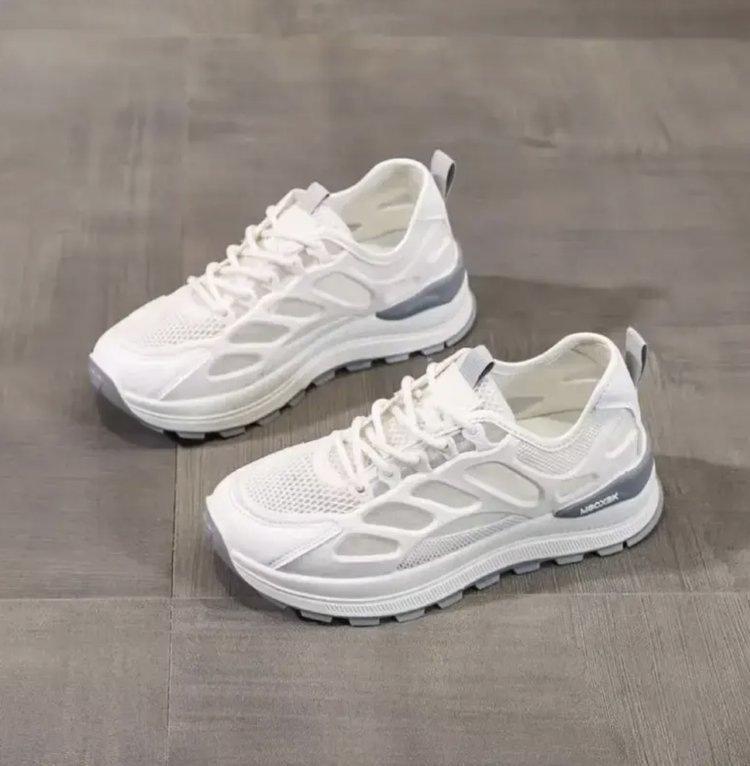 

Popular mesh breathable little white shoes women s summer 2025 popular fashion versatile soft sole non-slip shock-absorbing sports shoes 41