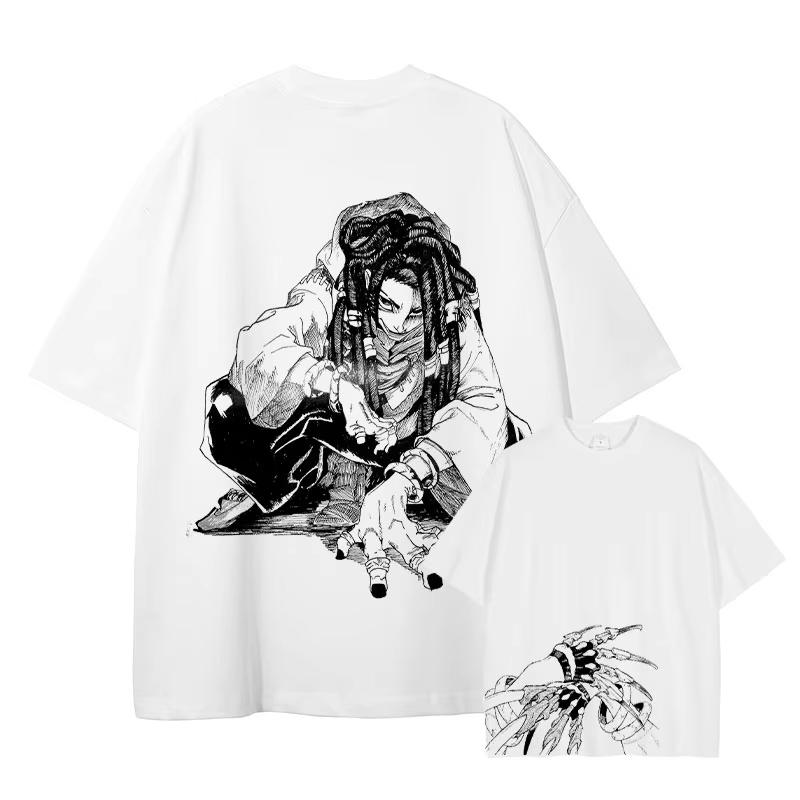 Anime Gachiakuta T Shirt Manga Cartoon Jabber Rudo Enjin Vintage Washed Tops Tees Harajuku Short Sleeve Battle Anime Clothing