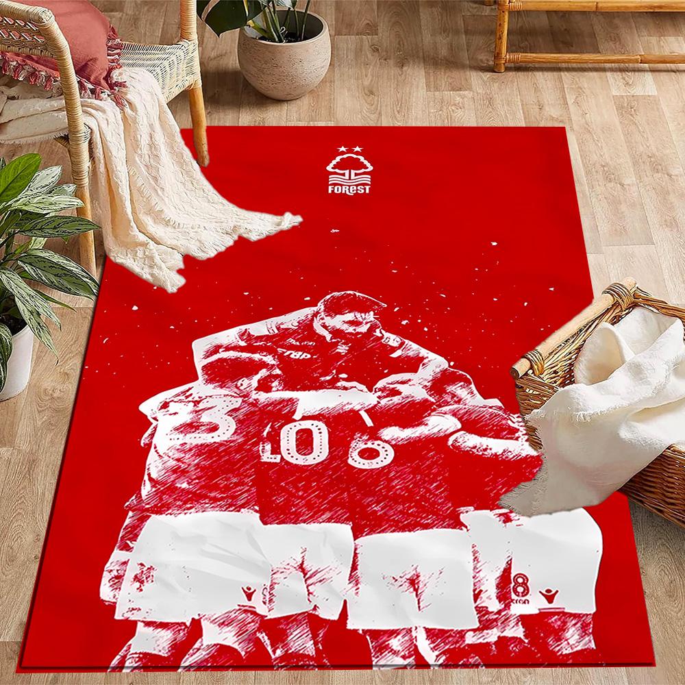 Red Tree Forest Logo Themed Anti-Slip Rugs - Polyester Home Decor, Suitable for Bedrooms, Living Rooms, Doorways, Studios, and Decorations