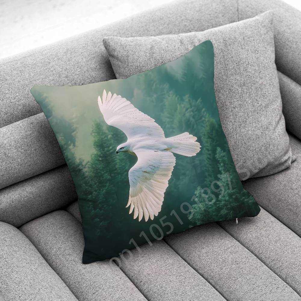 Federa per Cuscino Decorativo con Aquila Falco Uccello per Cuscini Quadrati da 50cm 40cm 55cm 45cm 30cm Copricuscino per Camera da Letto