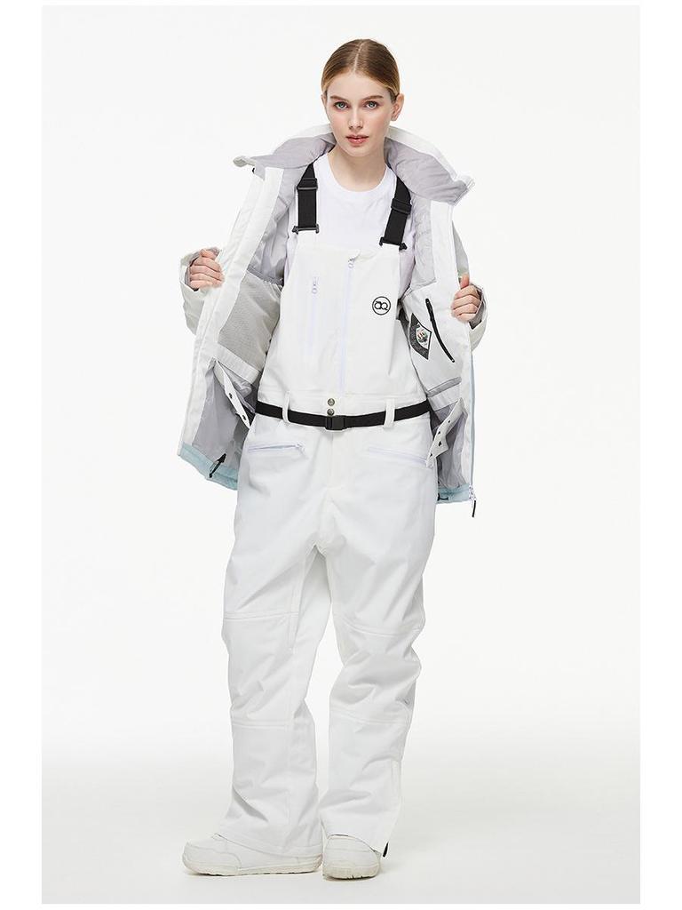 Unisex Waterproof Ski Pants with Suspenders - Warm, One-Piece Snowboarding & Ski Apparel
