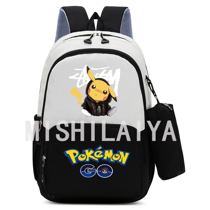 

Niche Backpack Cute Student Schoolbag Cartoon Animation Printing Large Capacity Backpack Pencil Bag School bag + pencil case