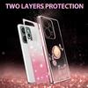 For Realme 15 Pro 5G Case Ring Kickstand TPU Flowers Phone Cover Gradient Glitter