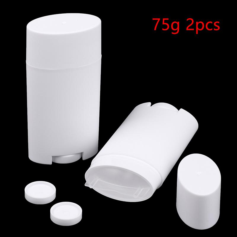 1 buc 75G PP Recipiente goale pentru deodorant, sticlă de plastic reîncărcabilă cu mecanism twist-up pentru baton deodorant natural DIY, tub pentru cosmetice