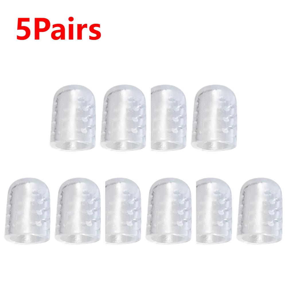 1-10Pair Transparent Silicone Toe Covers Women Gel Little Toes Protector Tube Foot Care Finger Caps Elasticity Prevents Blisters