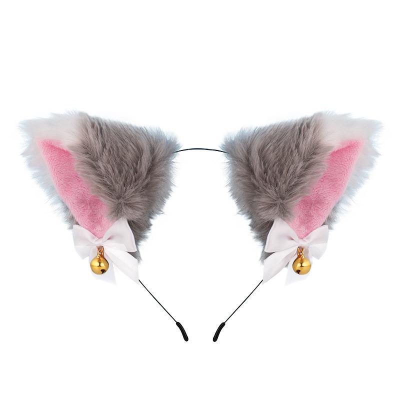 Cat Ears Bell Headband - Cosplay Catwoman Hair Accessory for Christmas & Halloween