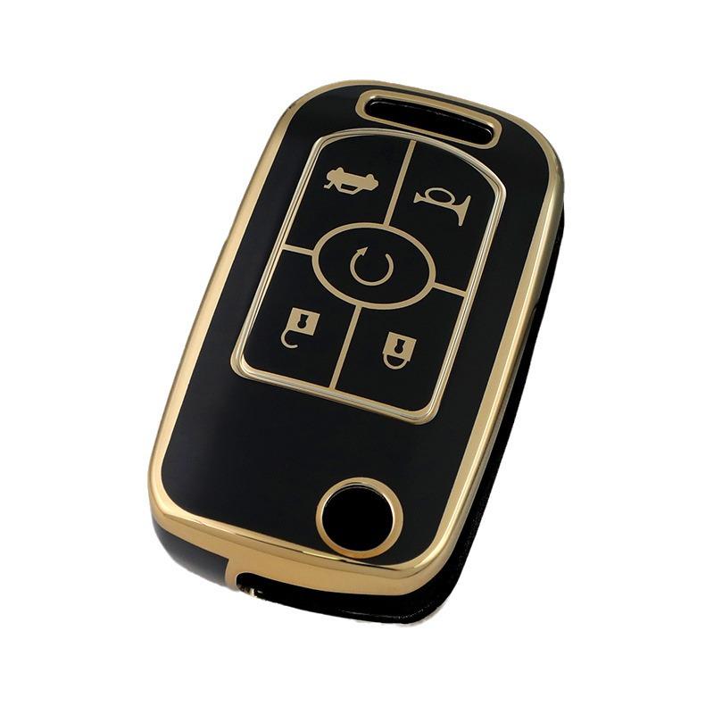 TPU Schlüsselhülle für 2008-2015 Buick Excelle, Goldrand