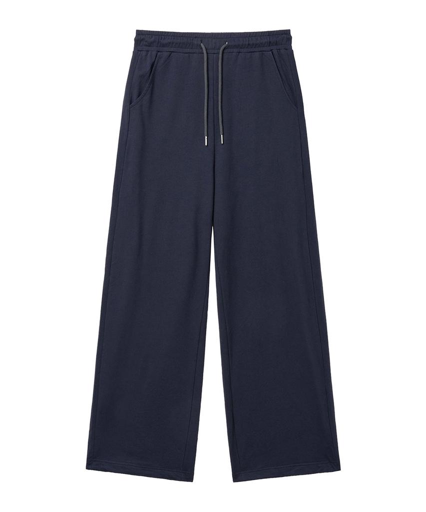 MOZMOZ M-4Xl Plain Side-Pleated Wide Training Pants_4Color