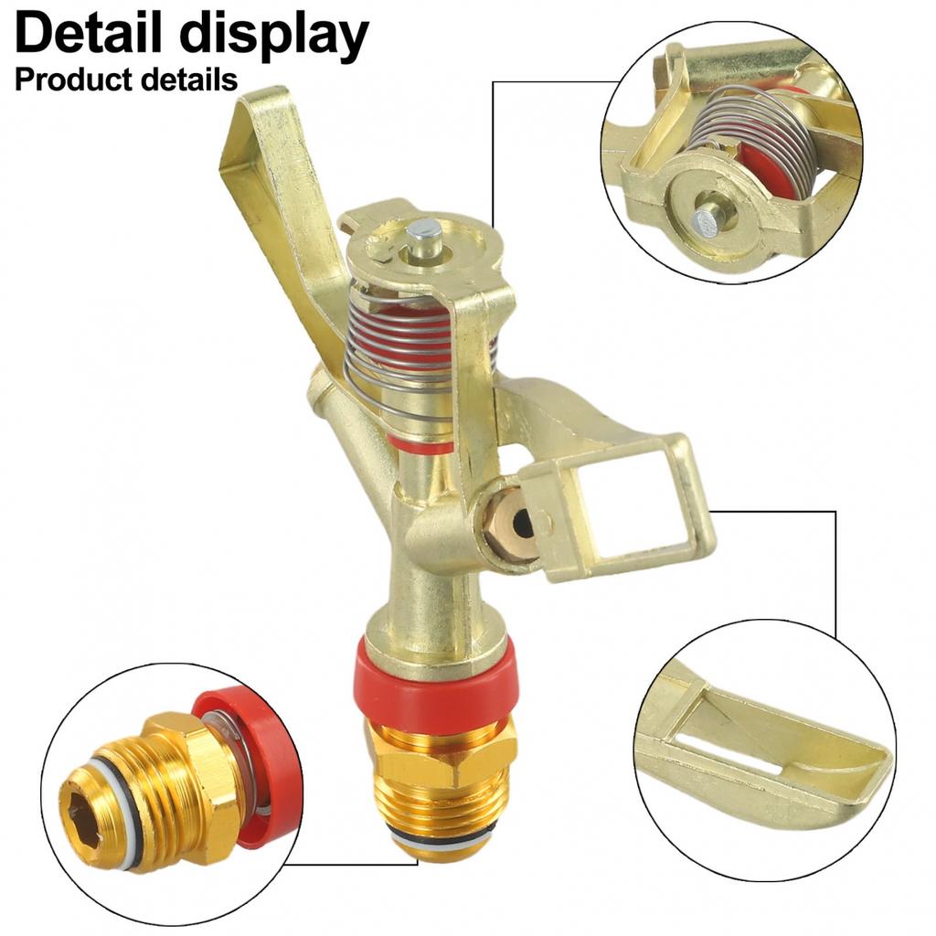 360° Hole Brass Spray Nozzle Sprinkler Head Garden Farm Lawn Irrigation System