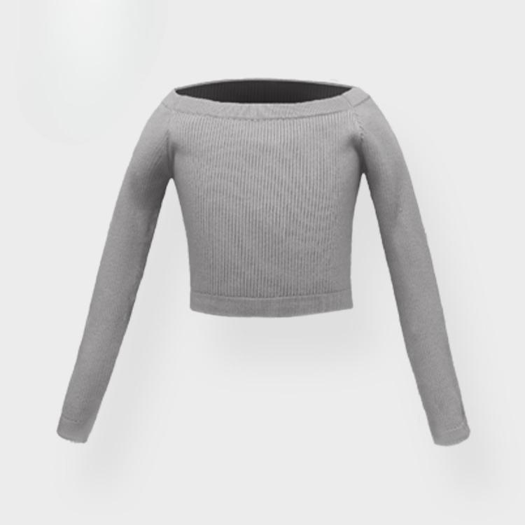 Kids Dance Sweater Girls Dance Wear Off Shoulder Practice Leotard Shawl Neck Sweater Chinese Dance Jacket