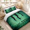 Custom Name Bedding Set 3 PiecesMonster Energy Print Duvet Cover + 2 Pillowcases Soft Bed Decor