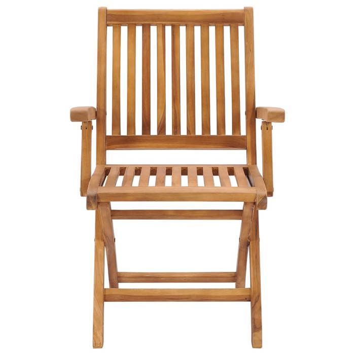 Exclusive House - Folding Garden Chairs with Cushions Set of 6 Teak Wood