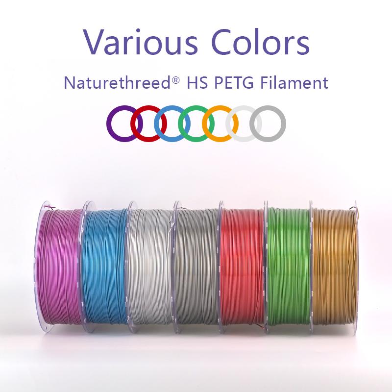 Nature3d HS PETG+ 3D Printer Filament 1.75mm Plastic Rods 1kg FDM High Quality Low Warping Pro Orange Color