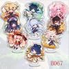 9Pcs/Set Acrylic Stand Model Wendi Tartaglia Hu Tao Yae Miko Raiden Shogun Figure Decoration Action Plate Toys