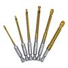 Titanium-Plated Hex Shank Woodworking Drill Bit - Multi-Purpose Grooving & Twist Drill 