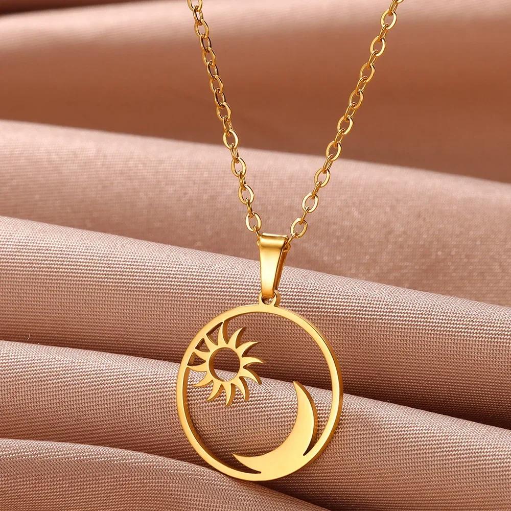 316L Stainless Steel Necklace for Women Heart Pendant Charm Necklaces Choker Aesthetic Handmade Zircon Accessories Free Gifts