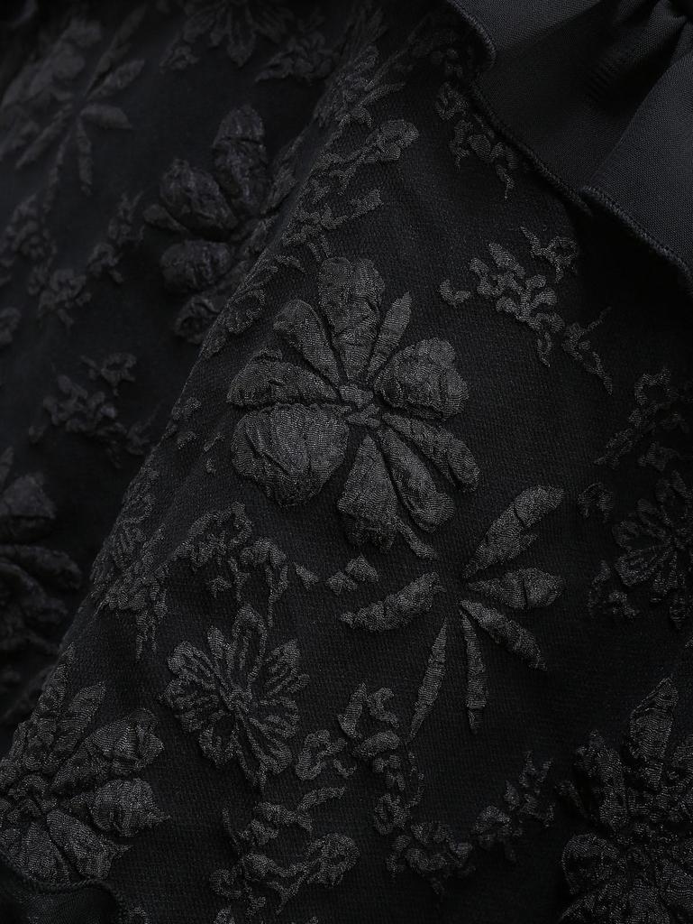 Rosegal Gothic Daisy Flower Jacquard Bowknot Lace Up Ruffles Cinched Chiffon Trim Patchwork A Line Tank Dress