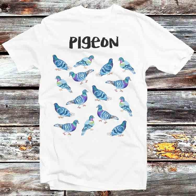 The Pigeons Pigeon List Names Garden Birds T Shirt B1327