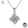 Windmill Micro Inlaid Necklace Mossam Stone Pendant One Carat S925 Sterling Silver Plated Platinum Simple Necklace Pendant