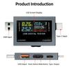 USB Electrical Meter with Automatic Fast Charging Protocol Identification, Color Measurement Screen, and Storage for Up to 9 Data Groups