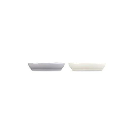 Le Creuset Plate Mini Cat (Set 2) Mist Gray/Meringue Microwave Dishwasher Oven Safe